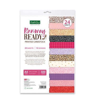 Katy Sue Designs Bedrukt cardstock – Runway Ready