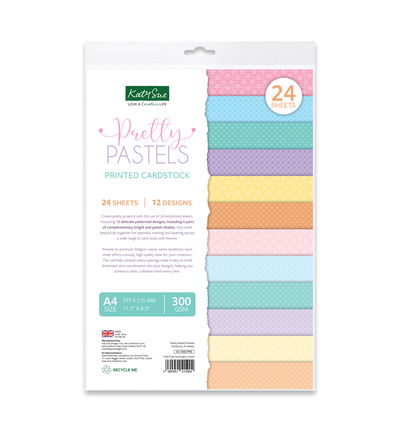 Katy Sue Designs Bedrukt cardstock – Pretty Pastels
