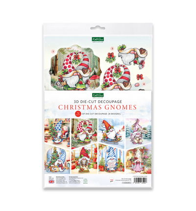 Katy Sue Designs 3D die-cut decoupage, Christmas Gnomes