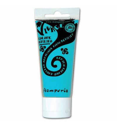 Stamperia – Acrylic Vivace Paint 60ml – Blue Prime Cyan