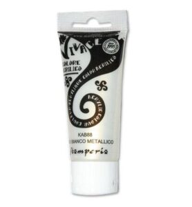 Stamperia – Acrylic Vivace Paint 60ml – Metallic White Gold