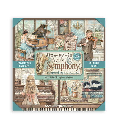 Symphony – Scrapbooking Printed Pad for Art and Craft Single face – 22 sheets
