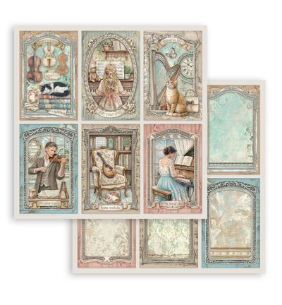 Symphony – Printed Double Face scrapbooking sheet for Art and Craft – 6 Cards