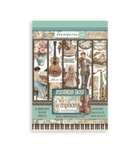 Symphony – Printed Washi pad for Art and Craft – 8 sheets