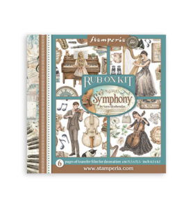 Symphony – Printed Decorative Rub on kit for Art and Craft – 6 sheets