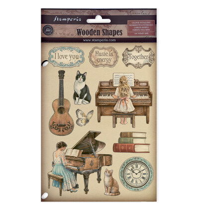 Symphony – Printed decorative Wooden shape for Art and Craft