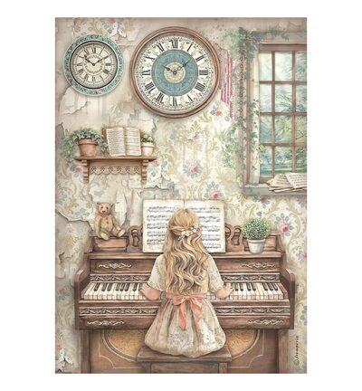 Symphony – Printed A4 Rice paper for Art and Craft – Piano