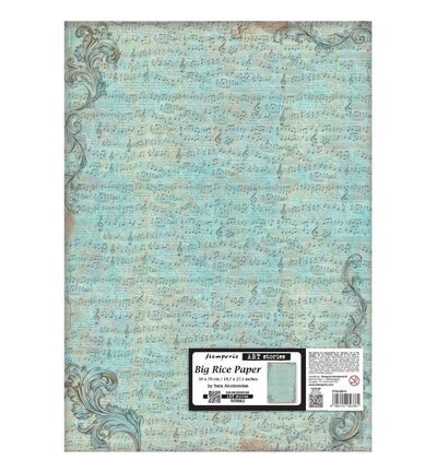 Symphony – Printed Rice paper for Art and Craft cm 50×70 – Sheet music pattern