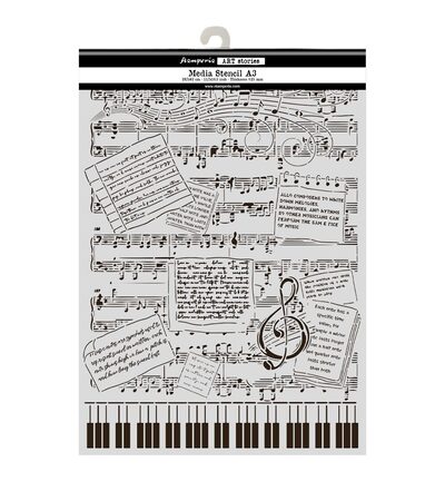 Symphony – Cut laser stencil for Art and Craft – Music