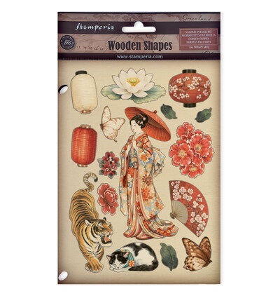 Oriental Garden – Printed decorative Wooden shape for Art and Craft