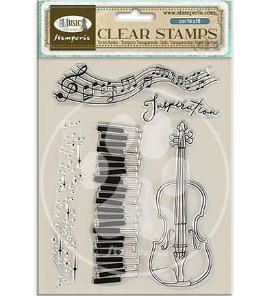 Music – Acrylic stamp – Music violin
