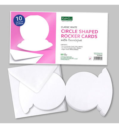 Katy Sue Designs Circle Rocker kaarten en enveloppen, wit
