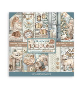White Christmas – Scrapbooking Printed Large Pad for Art and Craft – 10 sheets