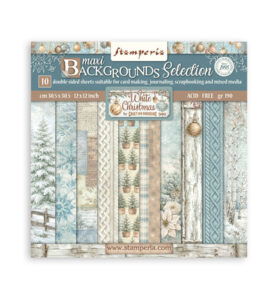 White Christmas – Scrapbooking Printed Large Pad Backgrounds for Art and Craft – 10 sheets