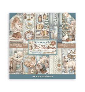 White Christmas – Scrapbooking Printed Small Pad for Art and Craft – 10 sheets
