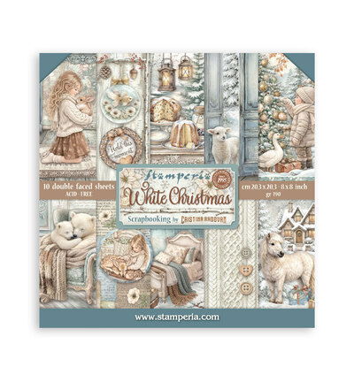 White Christmas – Scrapbooking Printed Small Pad for Art and Craft – 10 sheets
