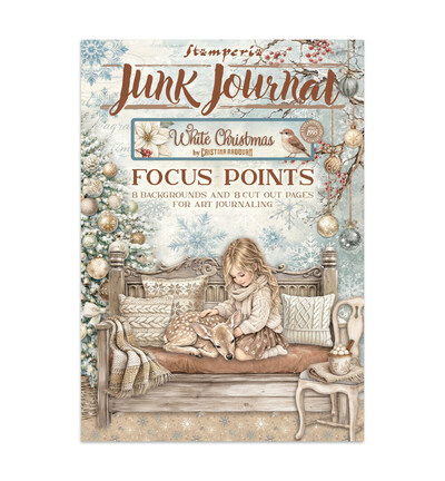 White Christmas – Printed Art Junk Journal Focus Points for Art and Craft A5
