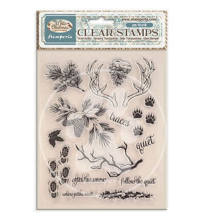 White Christmas – Decorative Acrylic stamp 14×18 design for Art and Craft