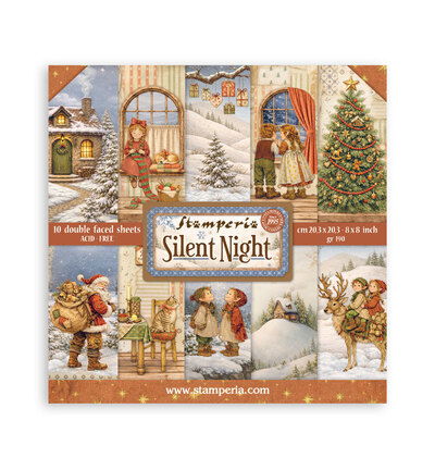 Silent Night – Scrapbooking Printed Small Pad for Art and Craft – 10 sheets