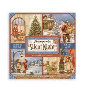 Silent Night – Scrapbooking Printed Pad for Art and Craft Single face – 22 sheets