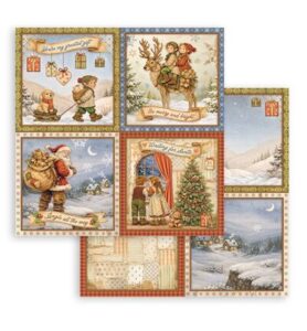 Silent Night – Printed Double Face scrapbooking sheet for Art and Craft – 4 Cards