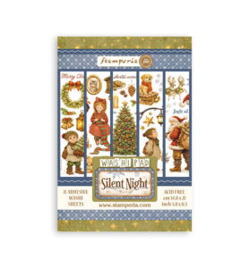 Silent Night – Printed Washi pad for Art and Craft – 8 sheets