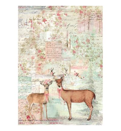 Winter Magic – Printed A4 Rice paper for Art and Craft – Deer