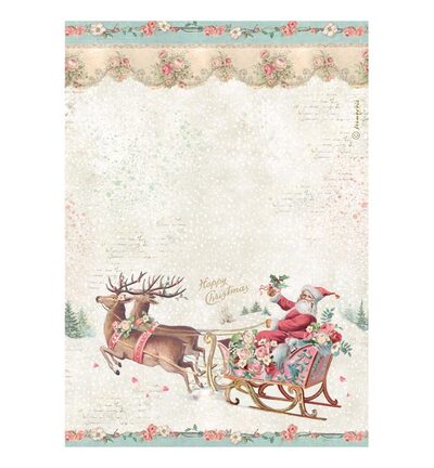 Winter Magic – Printed A4 Rice paper for Art and Craft – Santa Claus