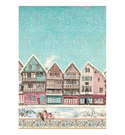 Winter Magic – Printed A4 Rice paper for Art and Craft – Village