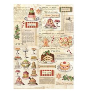 Classic Christmas – Printed A4 Rice paper for Art and Craft – Sweets