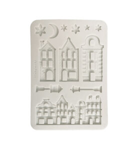 Christmas Embellishments – Silicon mould Designs A5 for Art and Craft – Christmas village