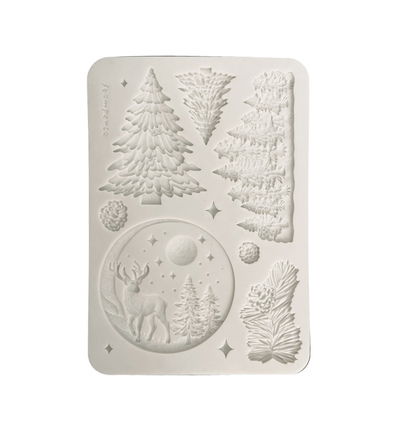 Christmas Embellishments – Silicon mould Designs A5 for Art and Craft – Christmas winter landscape