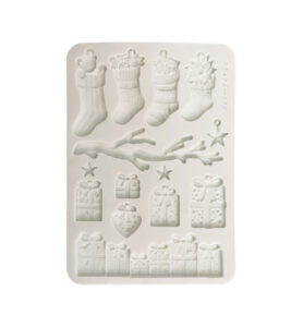Christmas Embellishments – Silicon mould Designs A5 for Art and Craft – Christmas socks and presents
