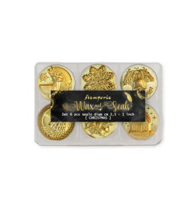 Christmas Embellishments – Set 6 Decorative seals design for Art and Craft Christmas