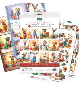 Katy Sue Designs Santa Paws Die Cut Topper & Decoupage Collection