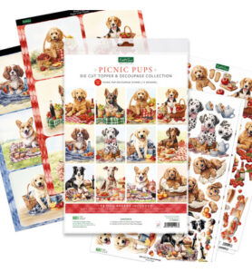 Katy Sue Designs Picnic Pups Die Cut Topper & Decoupage Collection