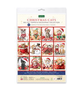 Katy Sue Designs Die Cut Decoupage – Christmas Cats