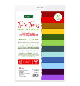 Katy Sue Designs Printed Cardstock – Twin Tones: Festive Season Printed Mat and Layer
