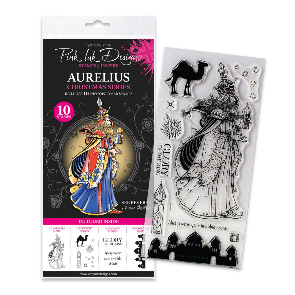 Pink Ink Designs – Aurelius – Christmas King, DL Stamp Set
