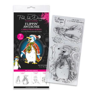 Pink Ink Designs – Flippin’ Awesome Penguin, DL Stamp Set