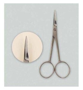Stainless steel scissors, straight tip