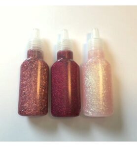 Glitter glue, Pink, 3 pcs 25ml