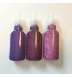 Glitter glue, Purple, 3 pcs 25ml