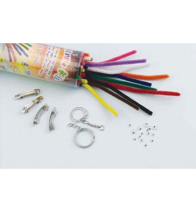 Chenille 6mmx30cm 10colours + accessoires