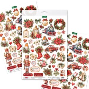 Katy Sue Designs Nostalgic Christmas Die Cut Embellishments, pack of 3