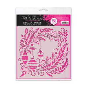 Pink Ink Designs – Brilliant Bauble 6×6 Mixed Media Stencil