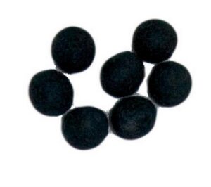 Felt balls natural Ø 10mm x50, Black