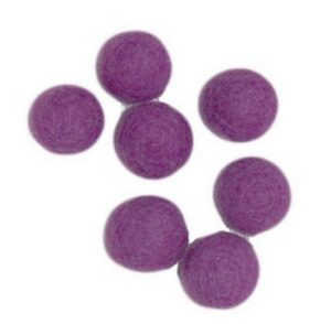 Felt balls natural Ø 10mm x50, Lilac