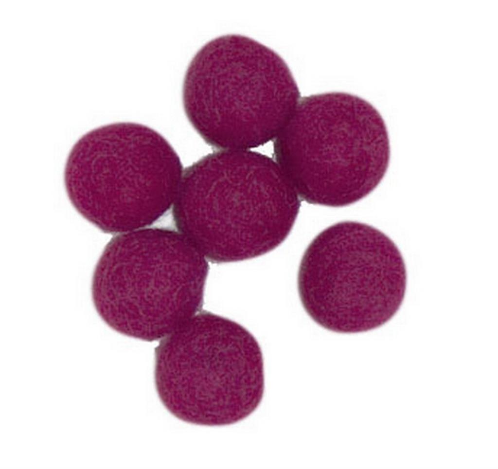 Felt balls natural Ø 10mm x50, Fuchsia