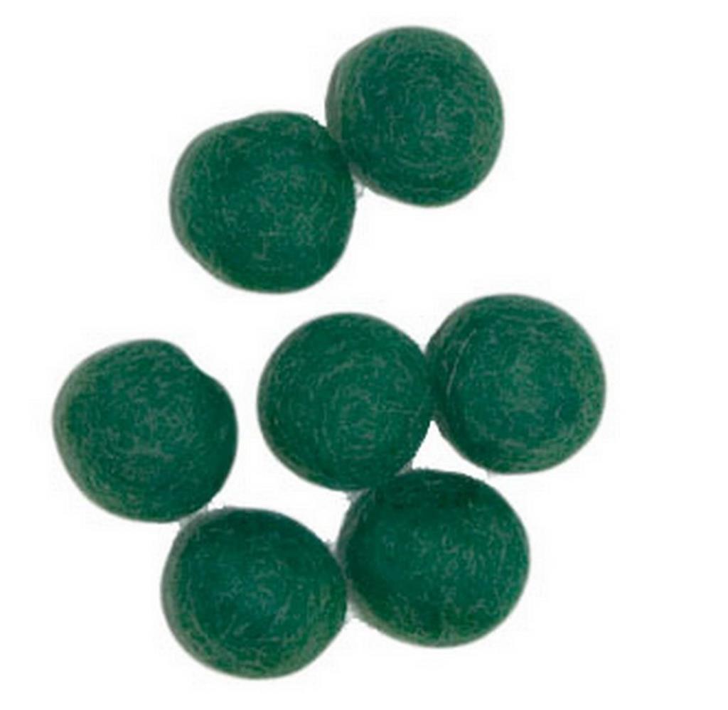 Felt balls natural Ø 10mm x50, Dark green